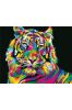 Malowanie po numerach - Tygrys kolorowy 40x50cm
